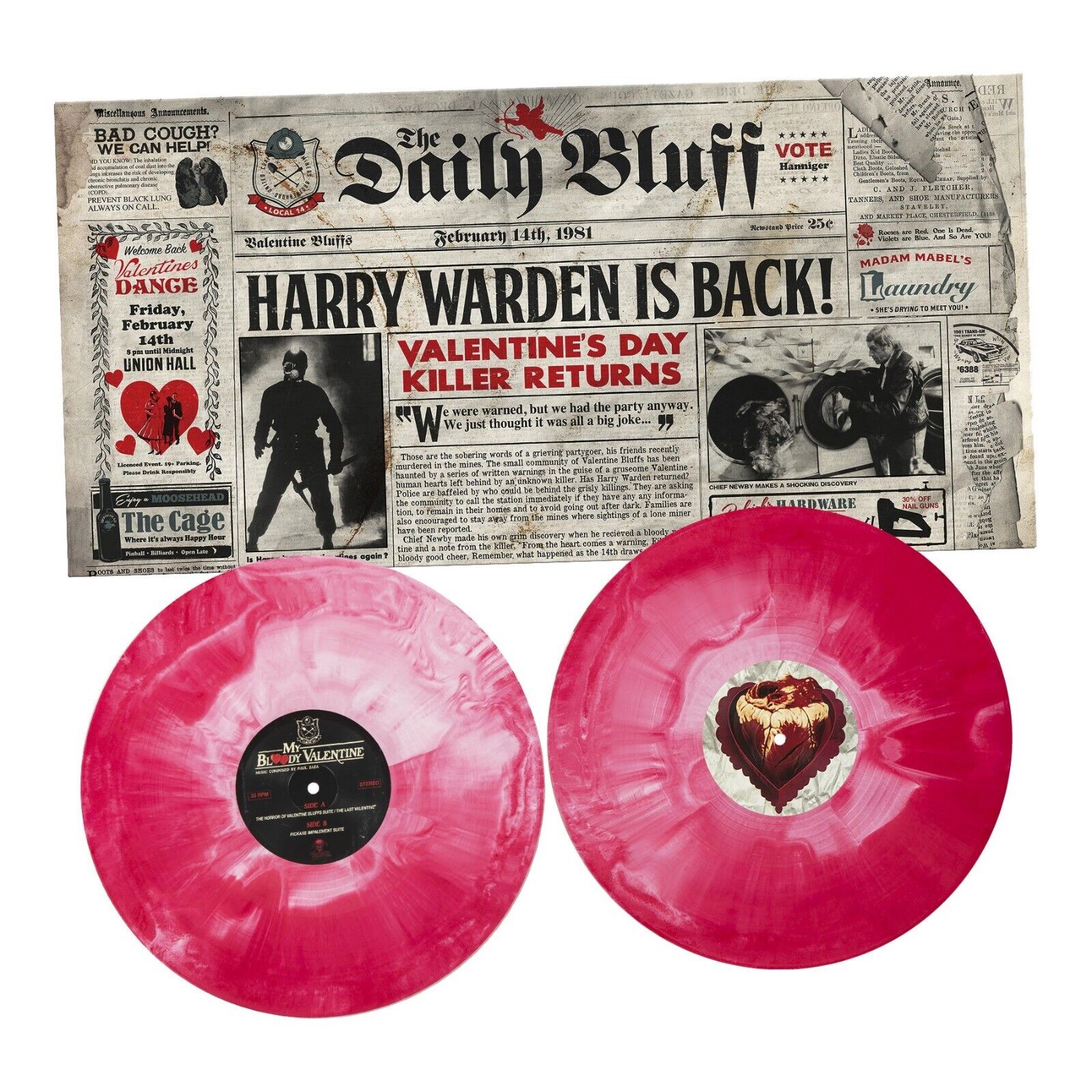 My Bloody Valentine 1981 Horror Movie Soundtrack Score HandPoured Color Vinyl LP