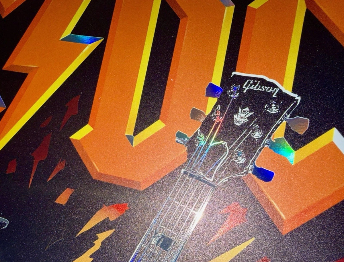 AC/DC 2025 Tour RAINBOW FOIL Poster Pop-Up Exclusive LIMITED EDITION Power Up
