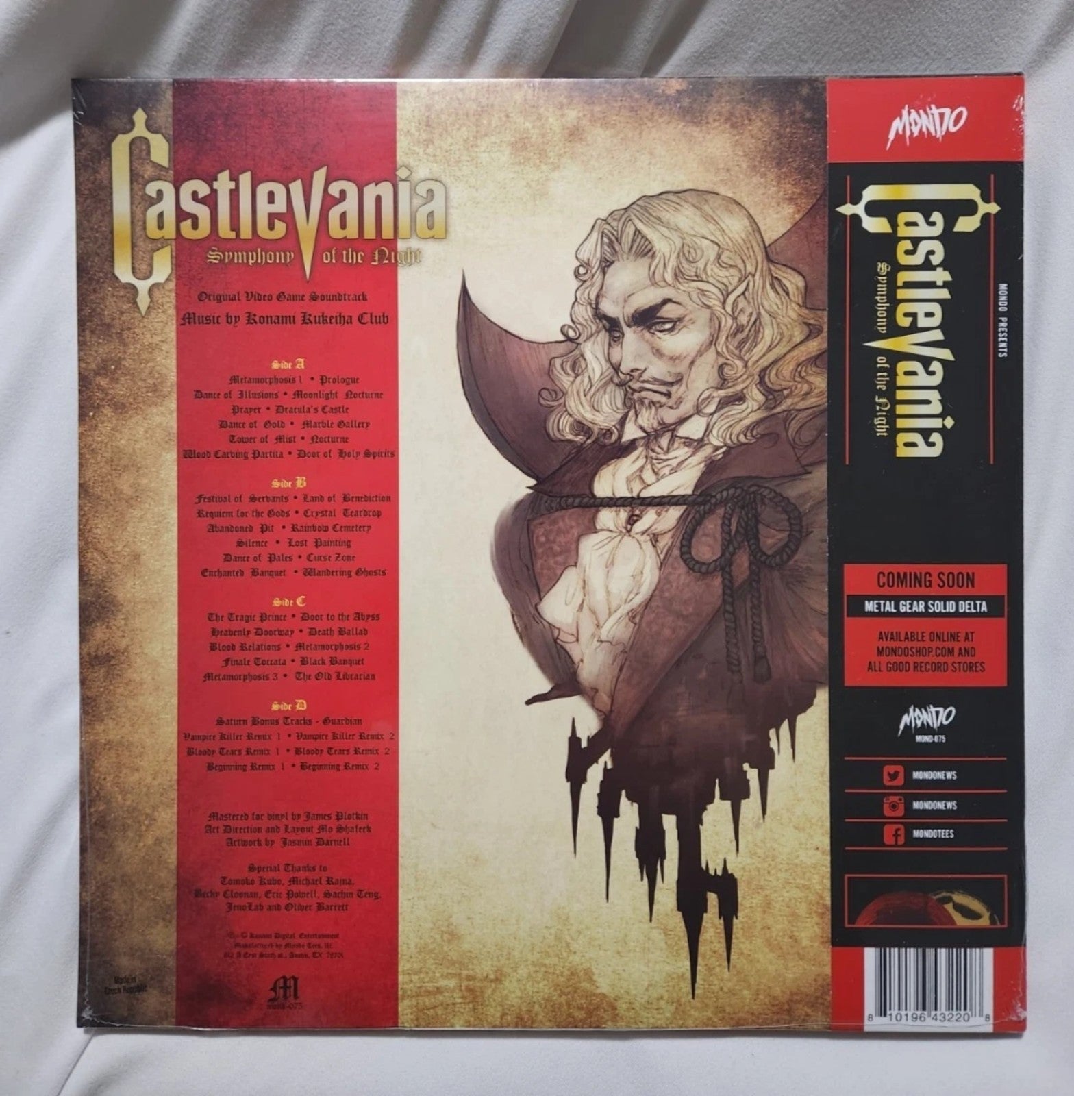 Castlevania Symphony of the Night Alucard Cloak Vinyl 2LP Record Mondo - SEALED