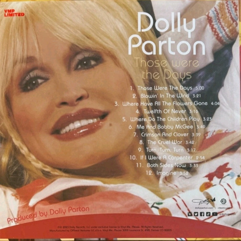 Dolly Parton Those Were The Days LP Exclusive Orange Galaxy Vinyl New Sealed