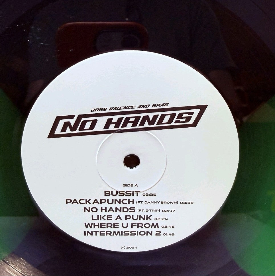 JOEY VALENCE & BRAE - No Hands LP -OG 2024 SEALED US - GREEN + BLACK [ALIEN] LTD