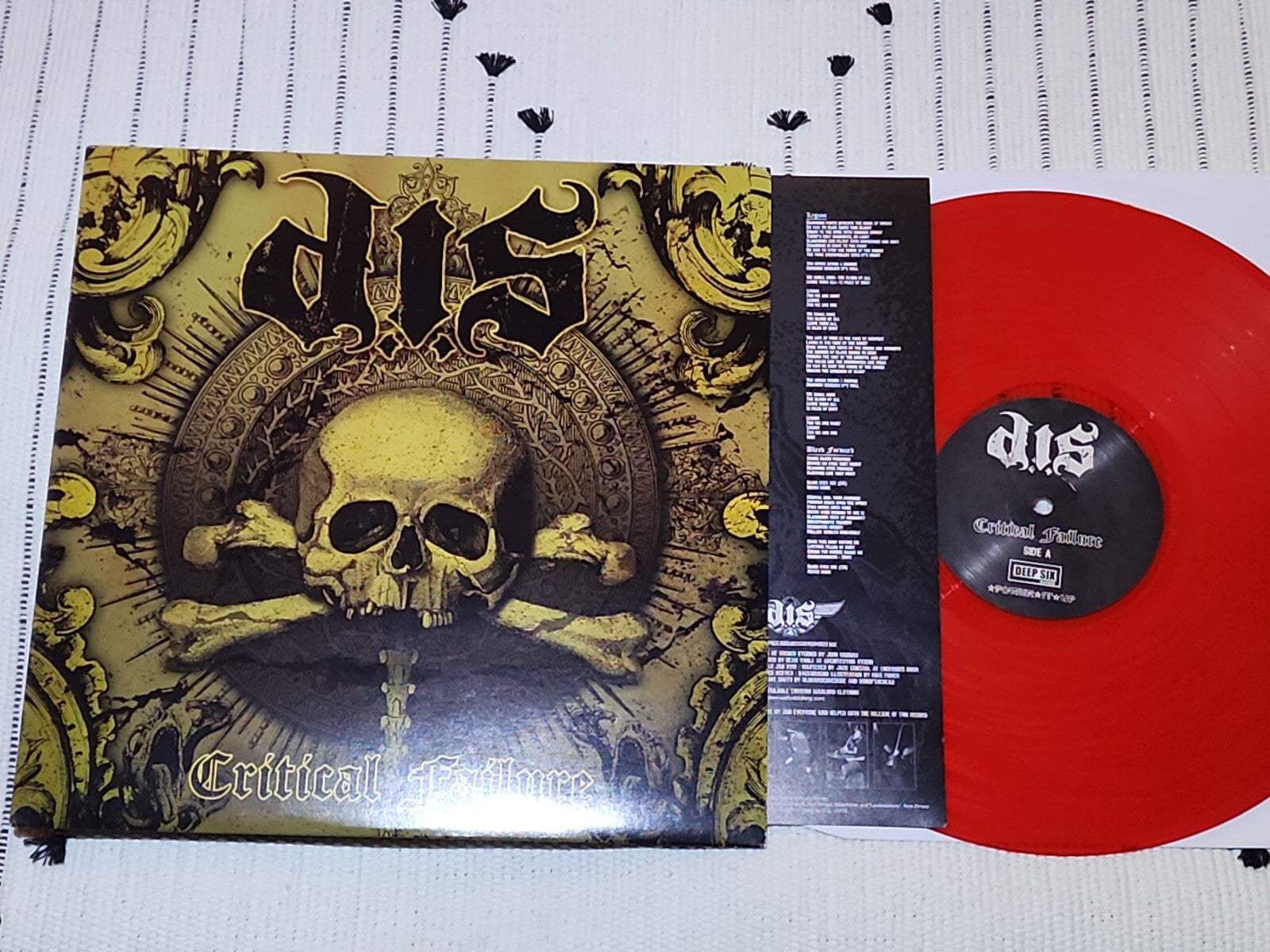 D.I.S (Destroyed In Seconds) Critical Failure RED Vinyl LP Hardcore Punk Rock