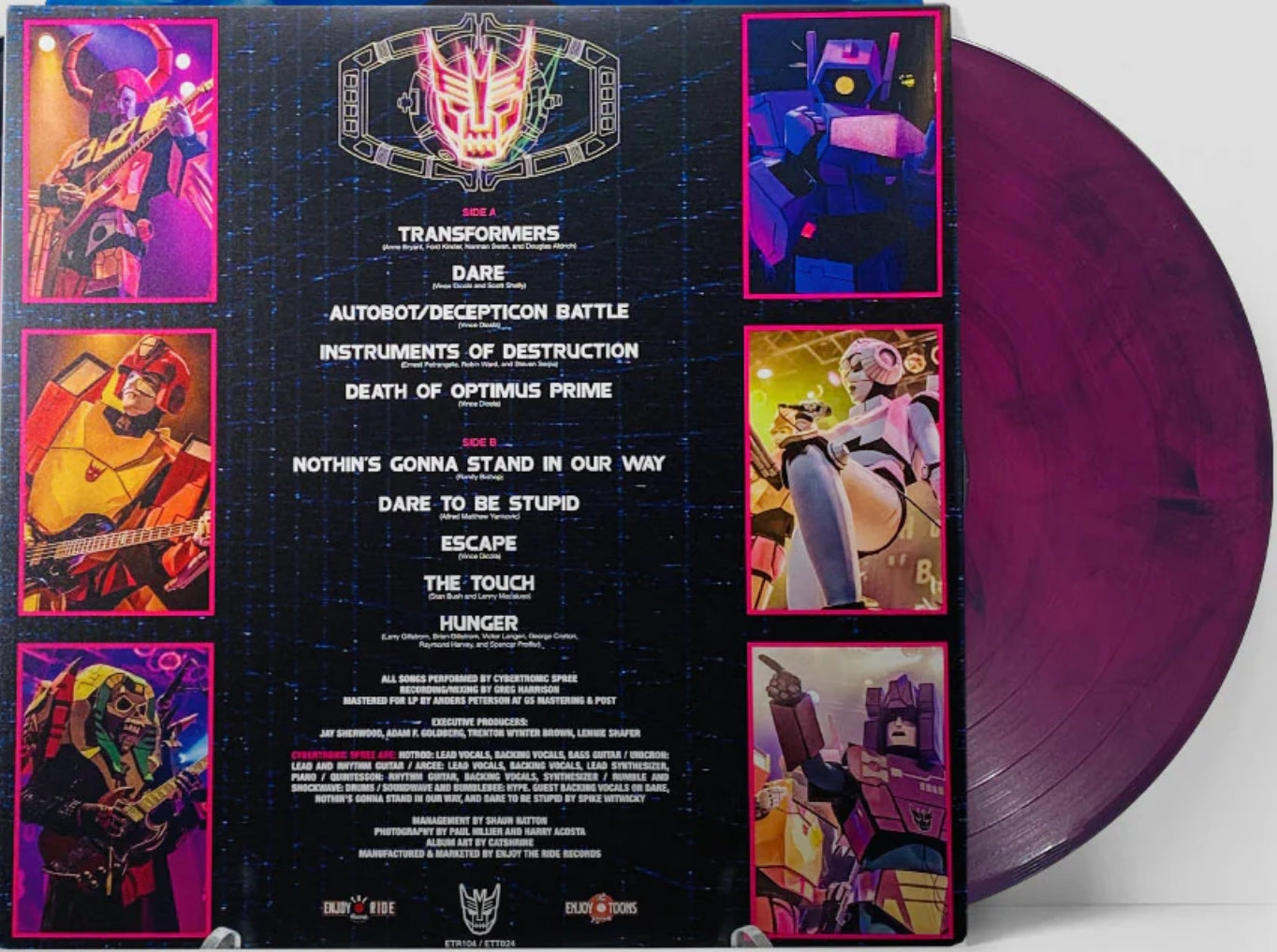 HASBRO '80S TV CLASSICS: TRANSFORMERS 1986 BY CYBERTRONIC SPREE VINYL LP  LTD