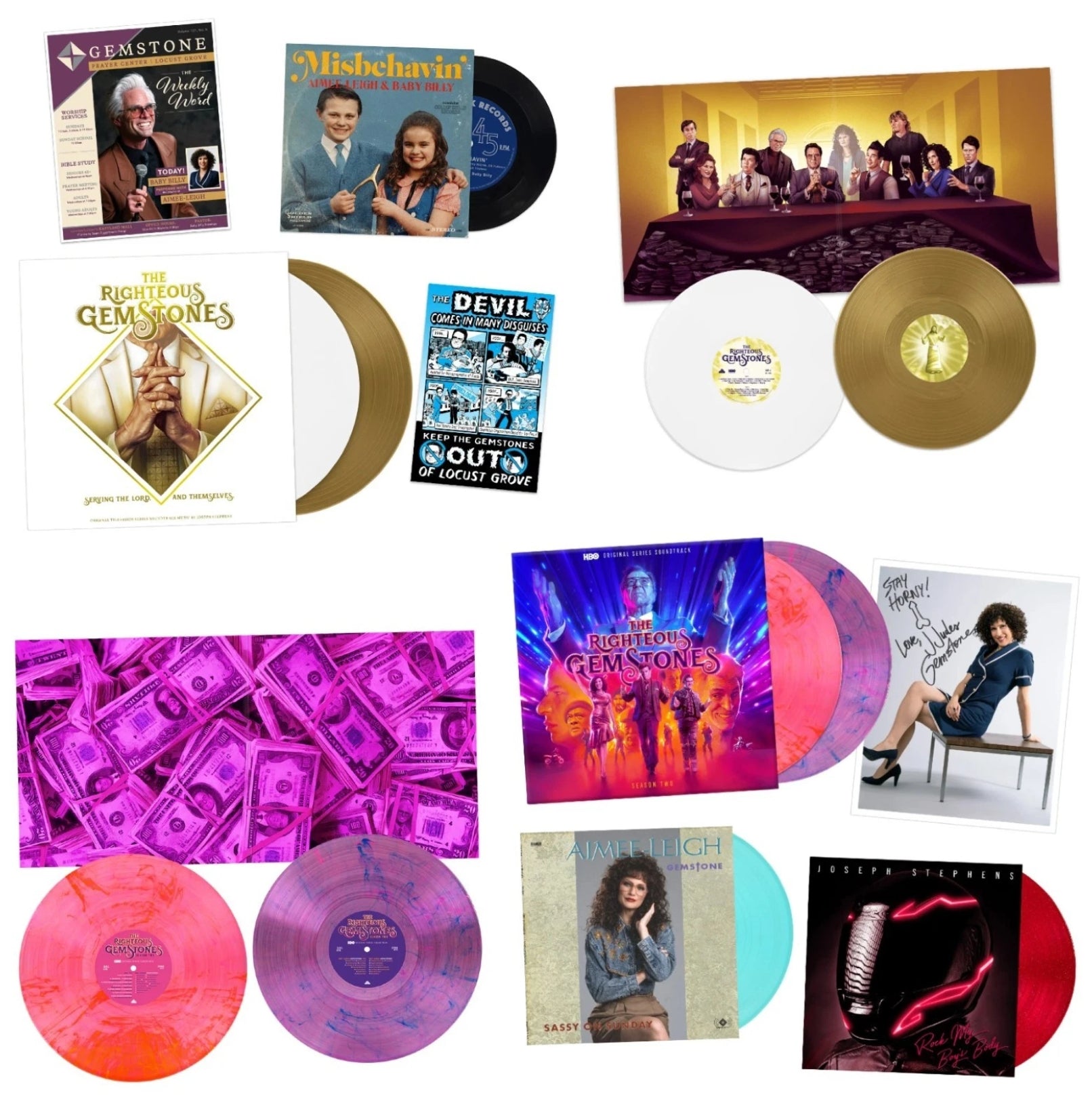 The Righteous Gemstones Season 1 + 2 (Vinyl LP Lot) HBO Series Soundtrack Bundle