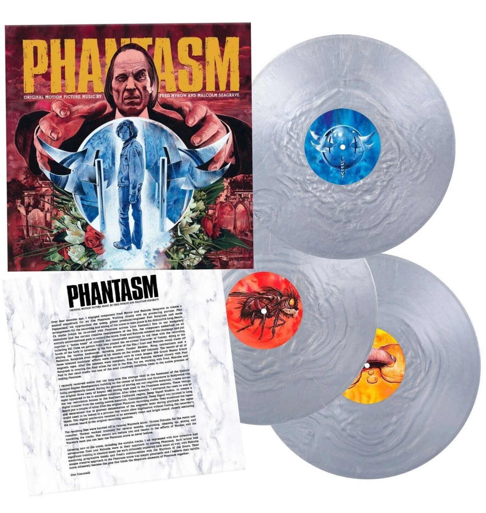Phantasm Soundtrack SILVER VINYL Record 3x LP Mondo Horror Score Myrow Seagrave