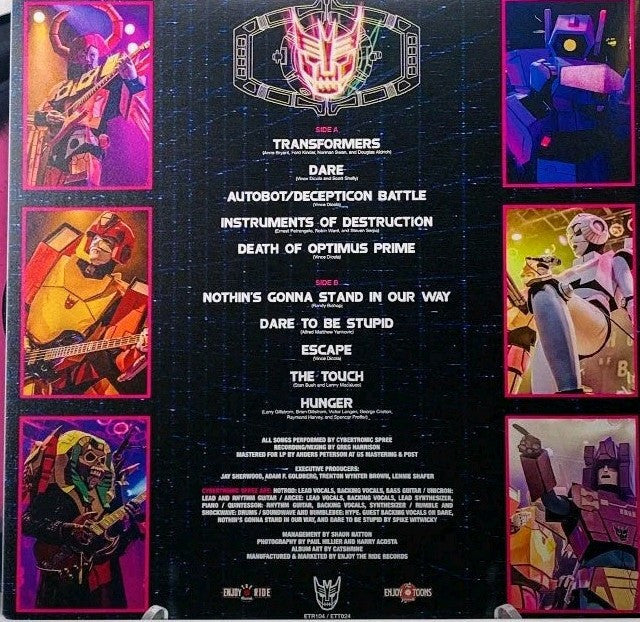 HASBRO '80S TV CLASSICS: TRANSFORMERS 1986 BY CYBERTRONIC SPREE VINYL LP FUSION