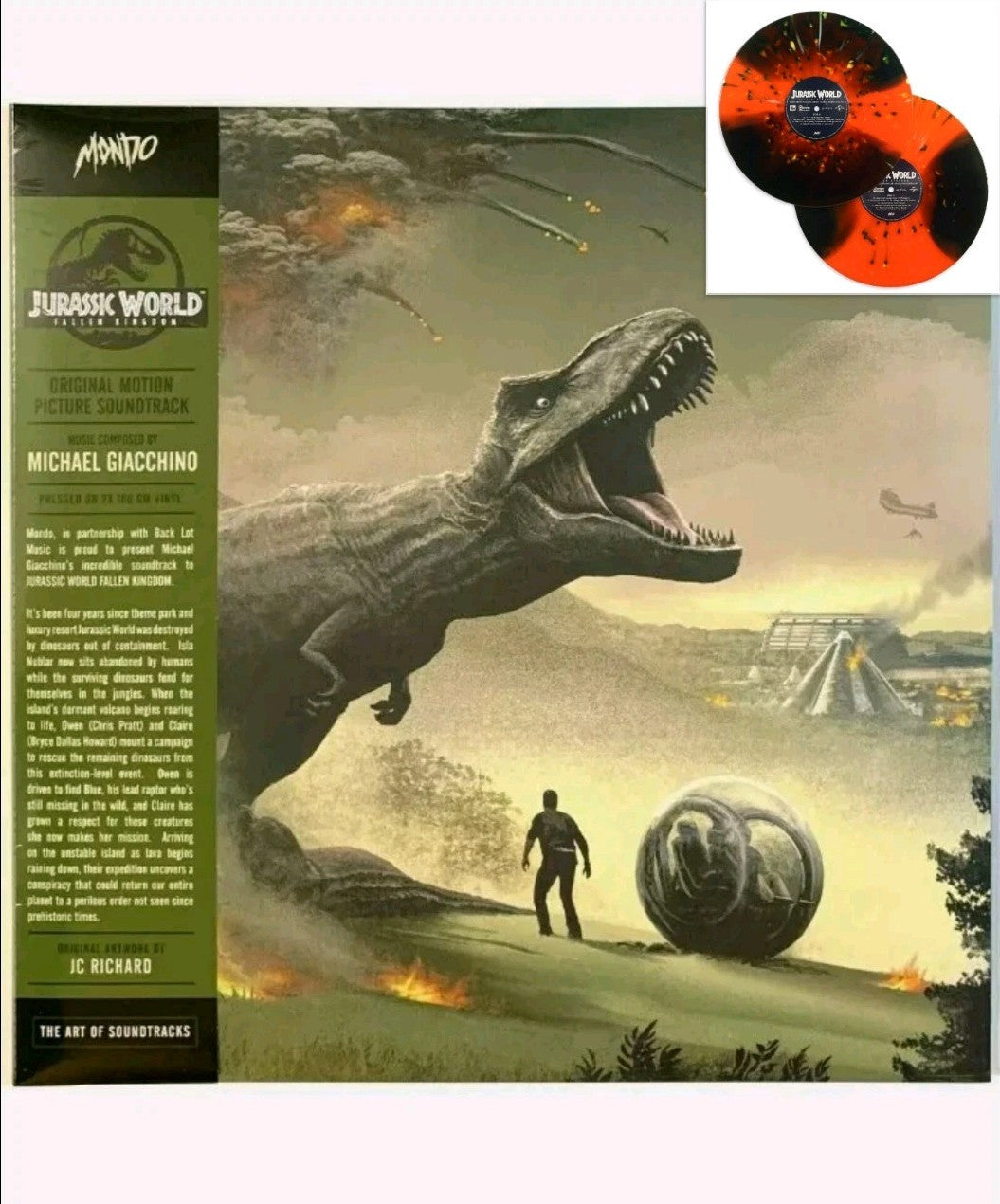 JURASSIC WORLD : FALLEN KINGDOM Indo-Raptor Color 2 LP Vinyl Records MONDO Park