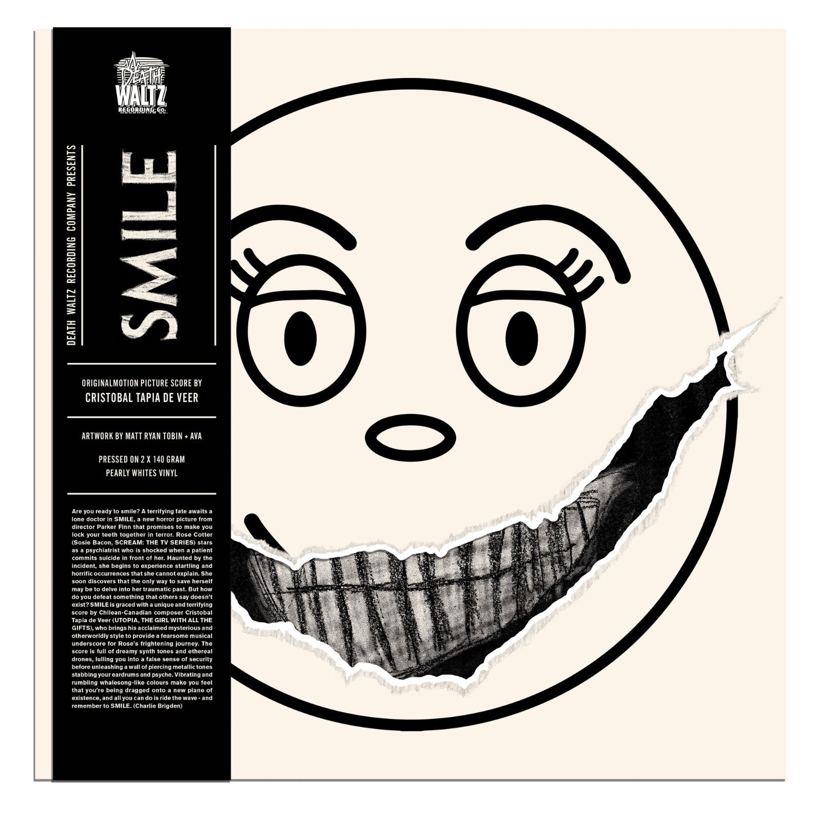 Smile Original Motion Picture Vinyl Soundtrack 2 LP Pearly White Limited HORROR