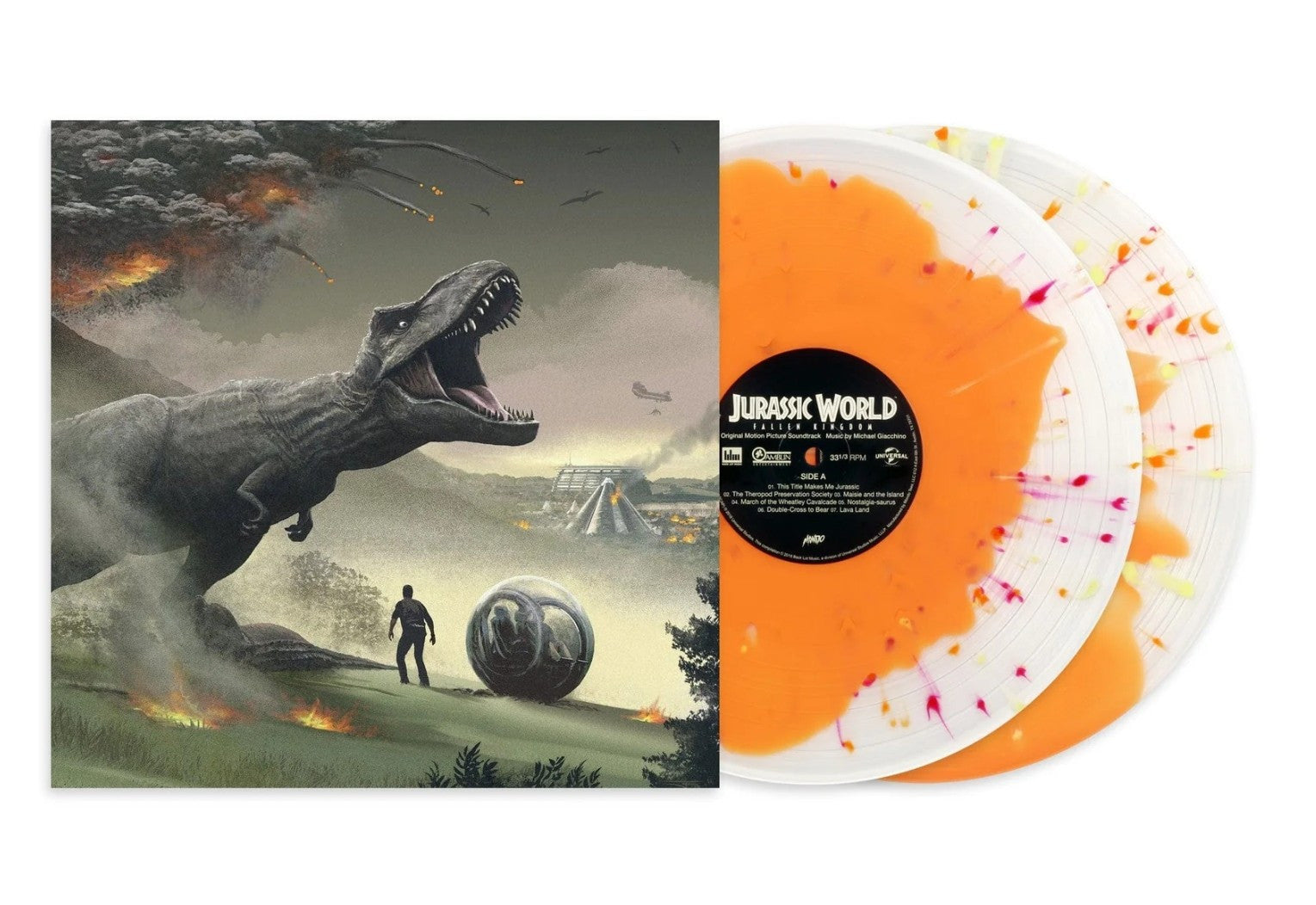 JURASSIC WORLD : FALLEN KINGDOM Volcano Color 2 LP Vinyl Records MONDO Park