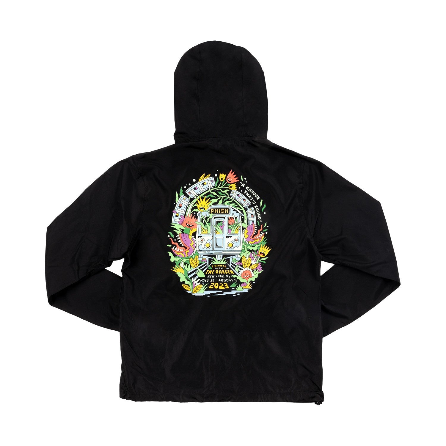 Phish Band Black Windbreaker LIVE AT THE GARDEN NEW YORK NY 2023 Large L NEW
