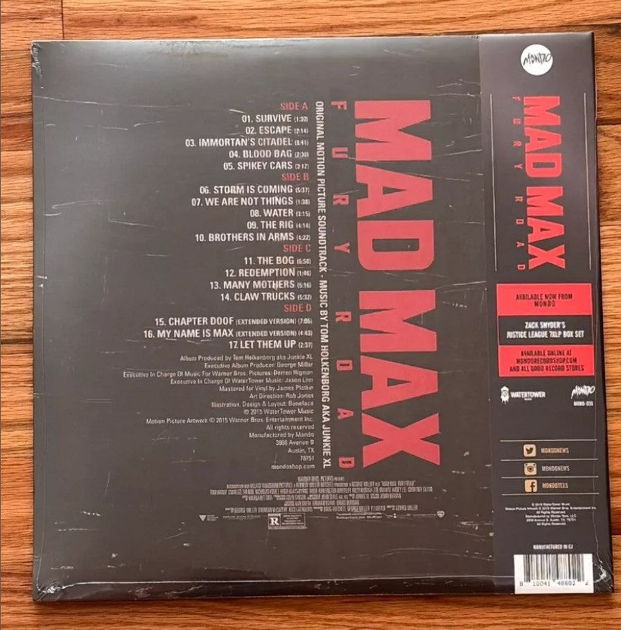 MAD MAX FURY ROAD - Movie Soundtrack, Limited 2 LP ECO VINYL Die-Cut Jacket NEW