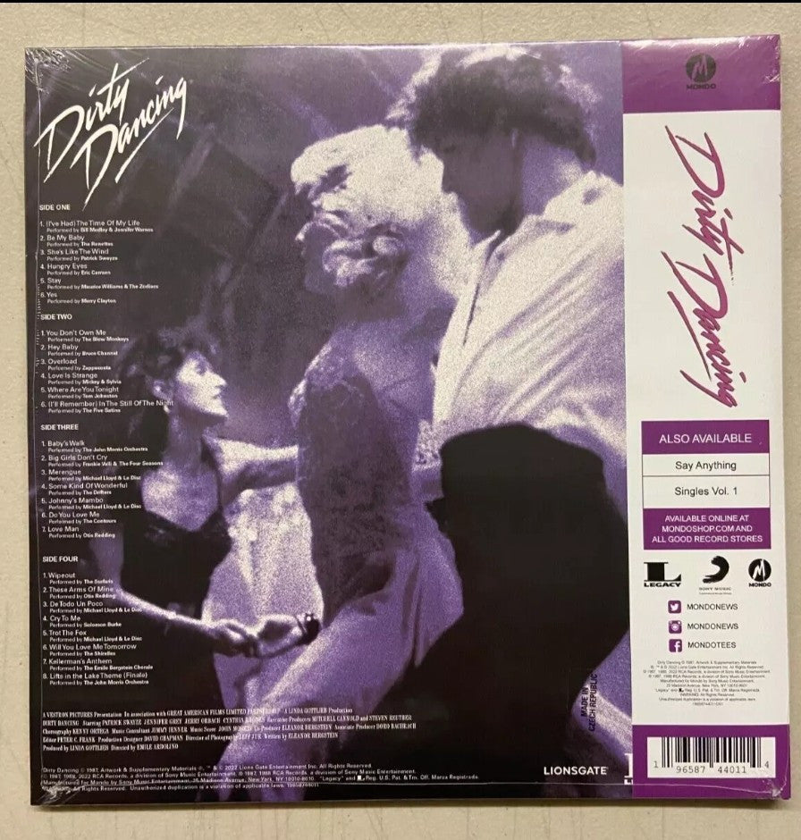 Dirty Dancing Soundtrack 35TH Anniversary MONDO Exclusive Color Vinyl 2LP NEW