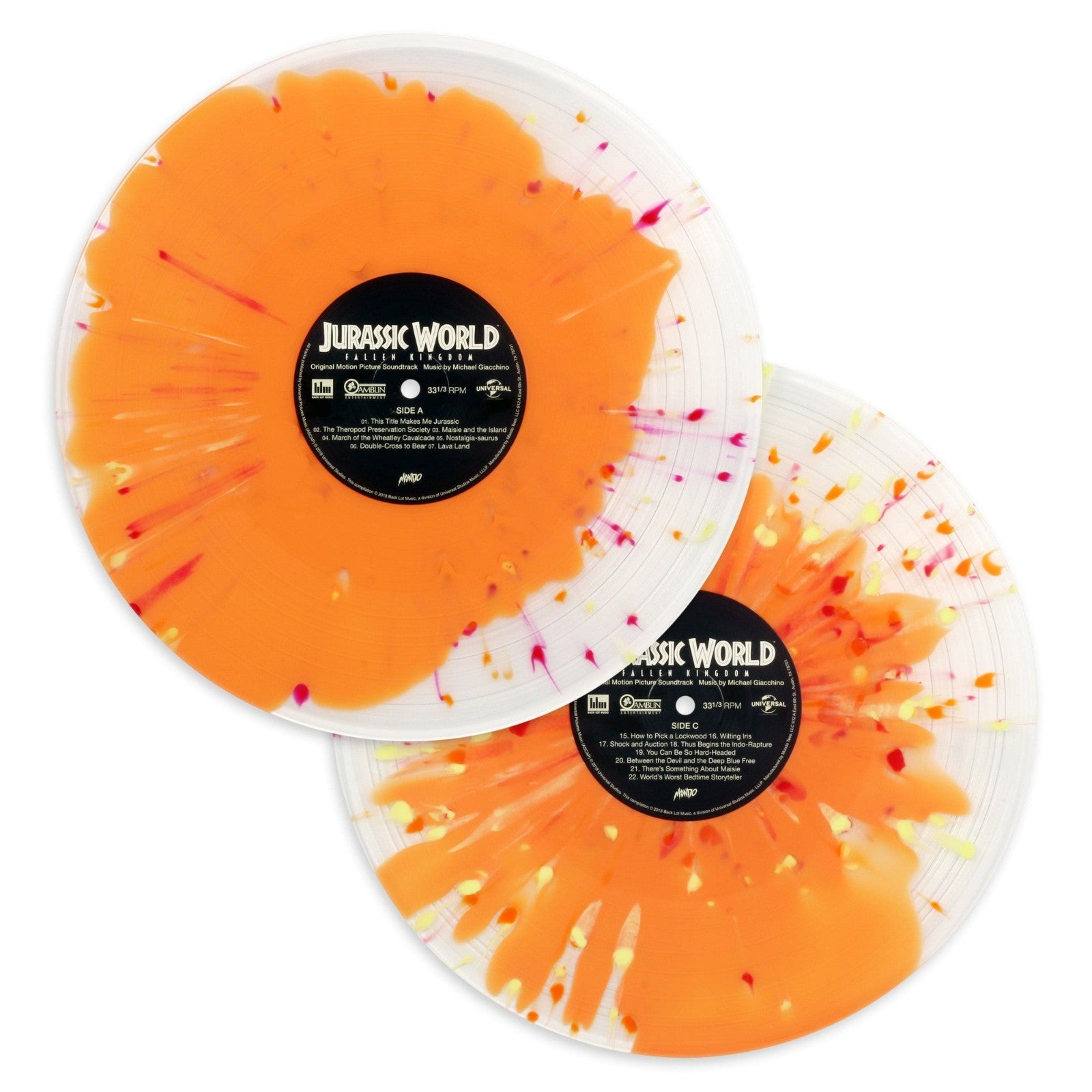 JURASSIC WORLD : FALLEN KINGDOM Volcano Color 2 LP Vinyl Records MONDO Park